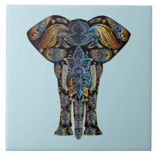 Het decoratieve Ontwerp van de Olifant Tegeltje