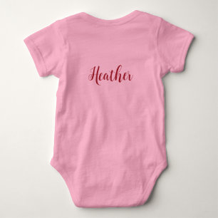 Het decoratieve script voor baby Girl personaliser Romper