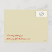 Het decorteren van de kinder kerstboom feestdagenkaart (Achterkant)