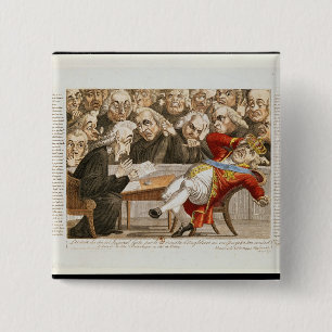Het decreet-Imperial aan George III Vierkante Button 5,1 Cm