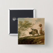 Het deeg vierkante button 5,1 cm (Voorkant /achterkant)