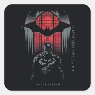 Het deelvenster Batman-ramen Vierkante Sticker