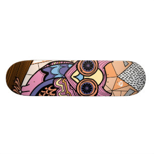 Het dek van M. Owl Skateboard