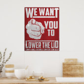 Het deksel onderaan poster (Keuken)