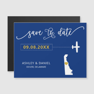 Het Delaware Wedding sparen de Kaart van de Datum,
