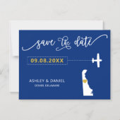 Het Delaware Wedding sparen de Kaart van de Datum, (Voorkant)