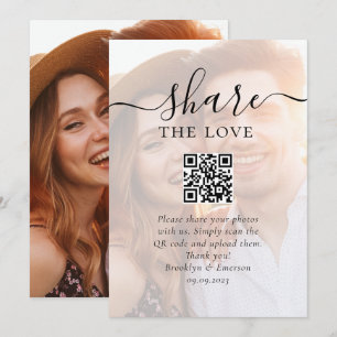 Het delen van de Foto van het huwelijk Vraag QR Co Kaart