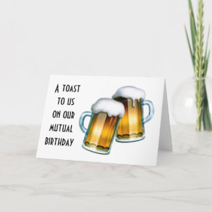 ** HET DELEN VAN VERJAARDAGEN** BETEKENT ONS TOAST KAART