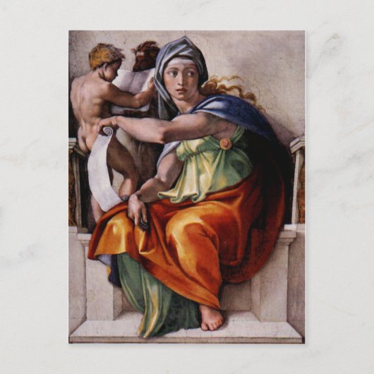 Het Delphic Sibyl Briefkaart (Voorkant)