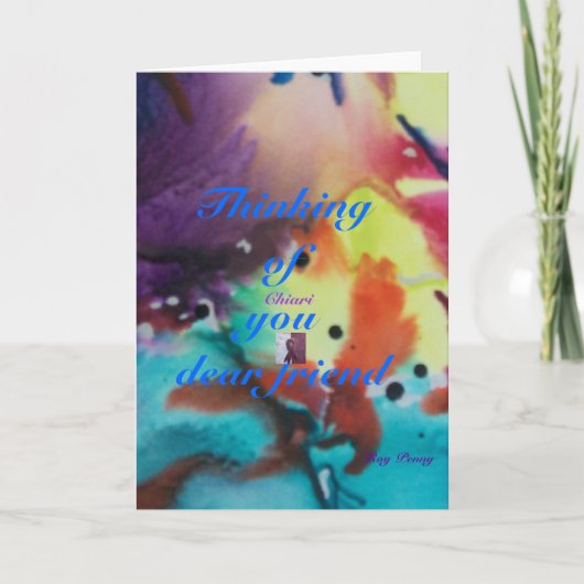 Het denken aan u beste vriend kaart (Voorkant)
