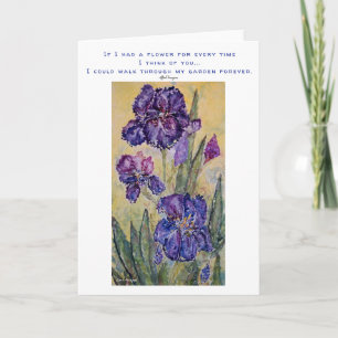 Het denken aan u de BloemenKaart van de Kunst van Kaart
