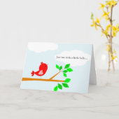 Het denken aan u de Kleine Kaart van de Vogel van (Gele Bloem)