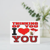 Het denken aan u de Liefde van I u Briefkaart (Staand voorkant)