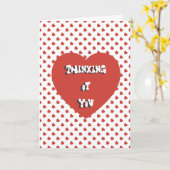 Het denken aan u kaart (Gele Bloem)