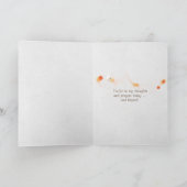 het denken aan u-witte madeliefjes en vlinder kaart (Binnen)