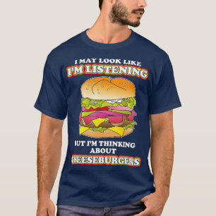 Het denken over de hamburger Lover T-shirt