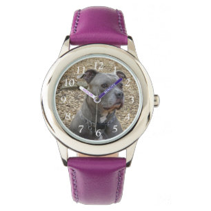 Het denken Pitbull Genummerd Kind Horloge