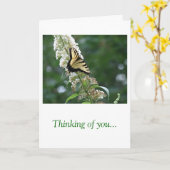 Het Denken van de vlinder aan u Kaart (Gele Bloem)
