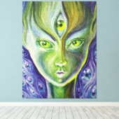 Het derde oog canvas afdruk (Insitu (Houten vloer))