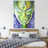 Het derde oog canvas afdruk (Insitu (Slaapkamer))