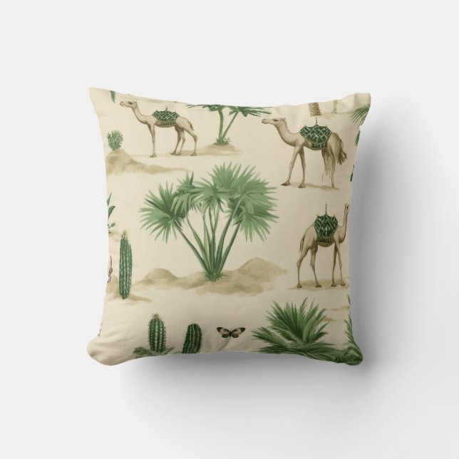 Het Desert Camel Sierkussen (Voorkant)