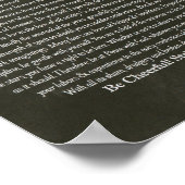 Het Desiderata-gedicht van Max Ehrmann Chalk Art Poster (Hoek)