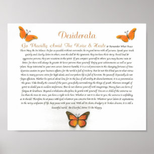 Het Desiderata-gedicht van Max Ehrmann Poster