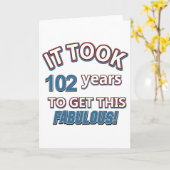 het design van de het 102ste jaarverjaardag kaart (Gele Bloem)