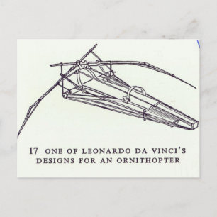 Het design van Leonardo da Vinci voor een Briefkaart