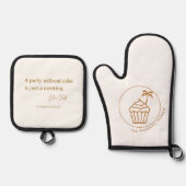 Het Dessert Island - Oven Mitt & Pot Holder Set (Voorkant)