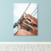 Het Detail van het zeil Canvas Afdruk (Insitu (Houten vloer))