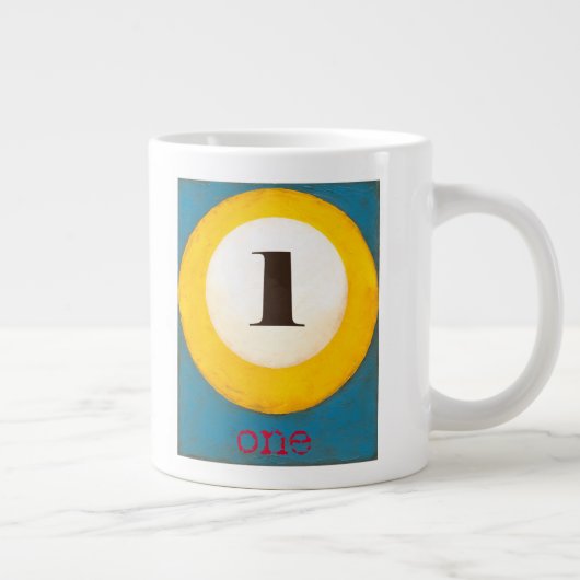 Het dichte Schilderen van Aantal Één PoolKoop Extra Grote Mok (Rechts)