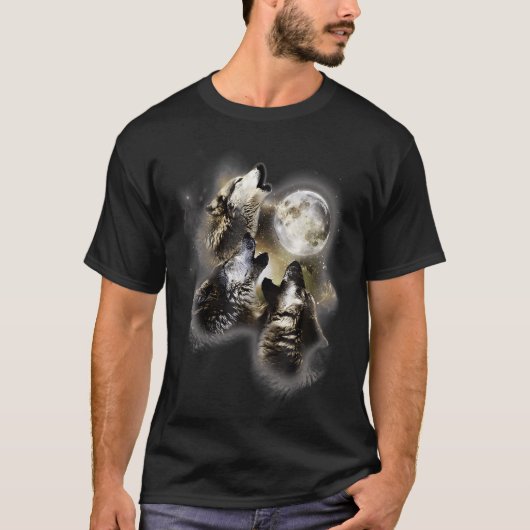 Het dier van de Moon Wolves Wolf T-shirt (Voorkant)
