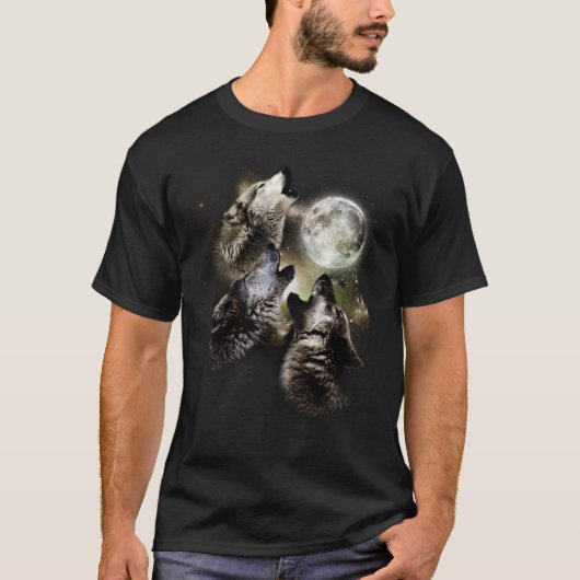 Het dier van de Moon Wolves Wolf T-shirt (Voorkant)