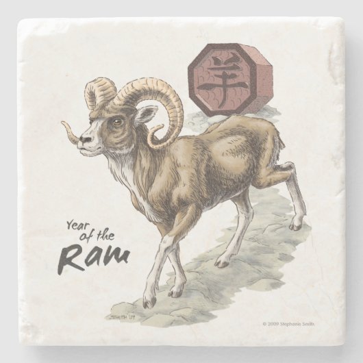 het dierentuin van de hinesos stenen onderzetter (Voorkant)