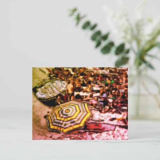 Het digitale effect van de band van stijl "indruk" feestdagenkaart (Staand voorkant)