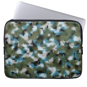 Het digitale Meer van de Winter Camo Laptop Sleeve