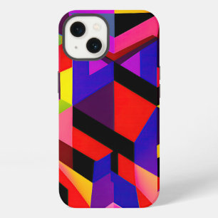 "Het digitale mozaïek: een hypermodern vizier" iPhone 13 Hoesje