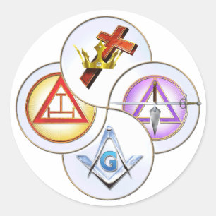 Het Digitale Vuurrad van de Rite van York Ronde Sticker