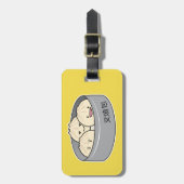 Het dim sum Chinees ontbijt gestoomd bbq van het Bagagelabel (Voorkant verticaal)