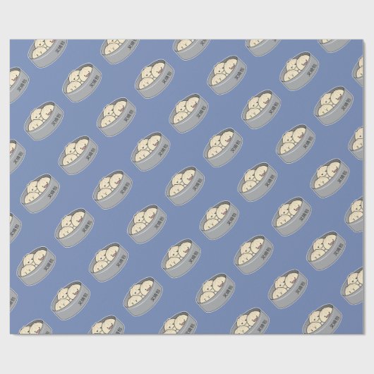 Het dim sum Chinees ontbijt gestoomd bbq van het Cadeaupapier (Vlak)