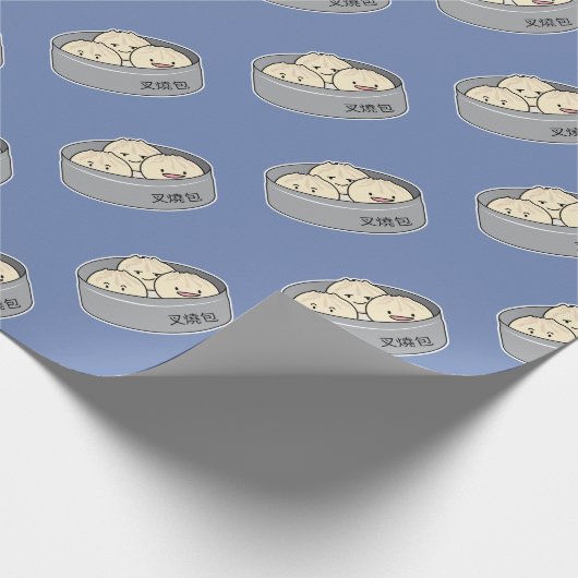 Het dim sum Chinees ontbijt gestoomd bbq van het Cadeaupapier (Hoek)