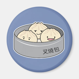 Het dim sum Chinees ontbijt gestoomd bbq van het Magneet