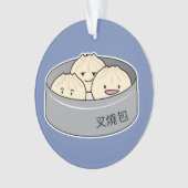 Het dim sum Chinees ontbijt gestoomd bbq van het Ornament (voorkant)