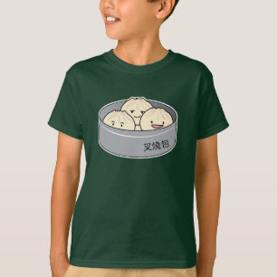 Het dim sum Chinees ontbijt gestoomd bbq van het T-shirt