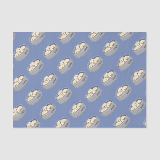 Het dim sum Chinees ontbijt gestoomd bbq van het Tissuepapier (Voorkant)