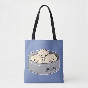 Het dim sum Chinees ontbijt gestoomd bbq van het Tote Bag