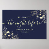 Het diner de avond voor het Navy Blue oefendiner Poster (Voorkant)