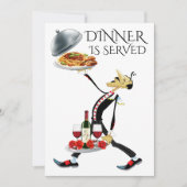 Het DINER is OPGEDIEND Kaart (Voorkant)