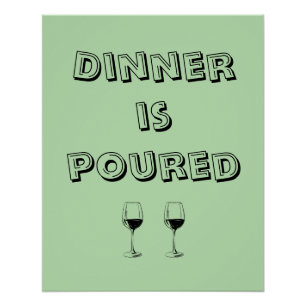 Het diner is perfect poster